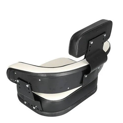 Bethesda Industrial Seat Assembly - Restoration Quality Vinyl Black/White
