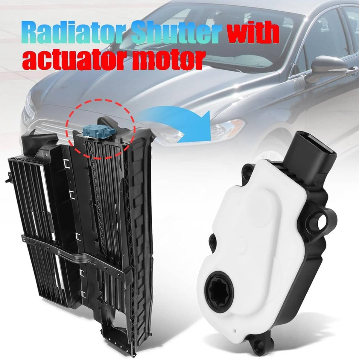 Bethesda Industrial Active Grille Shutter Radiator w/ Motor for 2013-2016 Ford Fusion Assy DS7Z8475B