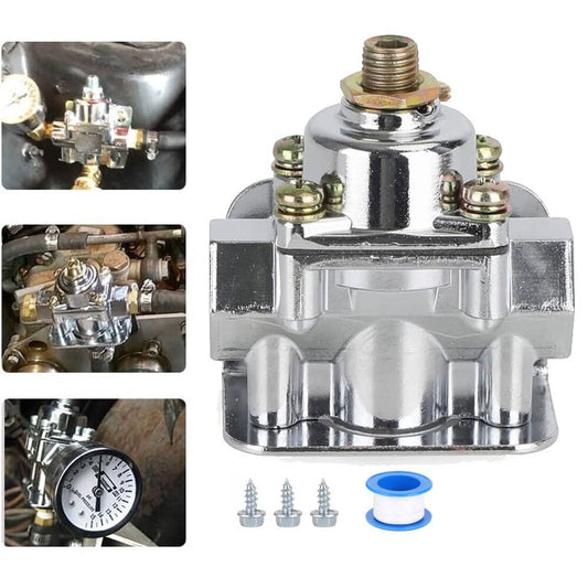 Bethesda Industrial Fuel Pressure Regulator Carburetor Chrome Fit Holley 12-803 2 Port 4 1/2 to9 PSI