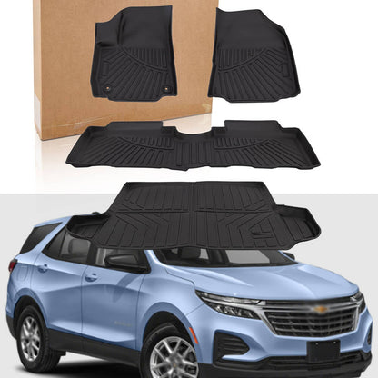 Bethesda Industrial Front Rear Floor Mats Cargo Liner Set For 2018-2024 Chevrolet Equinox All Season