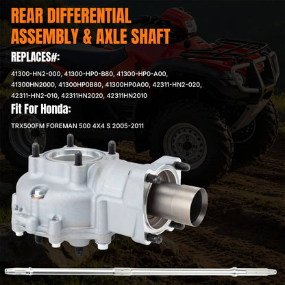 Bethesda Industrial Complete Rear Differential Axle For Honda TRX500FA FOREMAN RUBICON 500 4X4 01-04