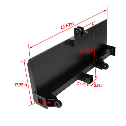 Bethesda Industrial 3-Point Attachment Adapter Hitch Adjustable Skid Steer Loader Tractor