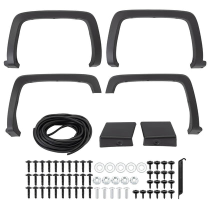 Bethesda Industrial 4x Fender Flares for Chevrolet Silverado 1500 2500HD 3500HD Front & Rear Side