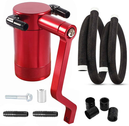 Bethesda Industrial Oil Catch Can Kit Z-Bracket Red Finish Fit For 2011-21 Dodge Challenger Chrysler