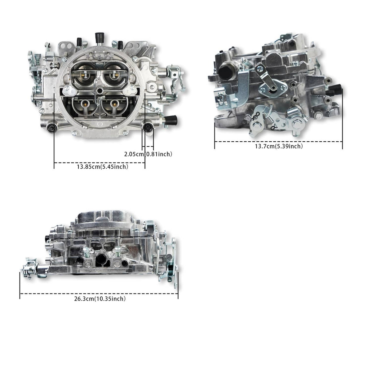 Bethesda Industrial Silver 4 Barrel Carburetor w/Manual Electric Choke For Edelbrock 1405 Performer