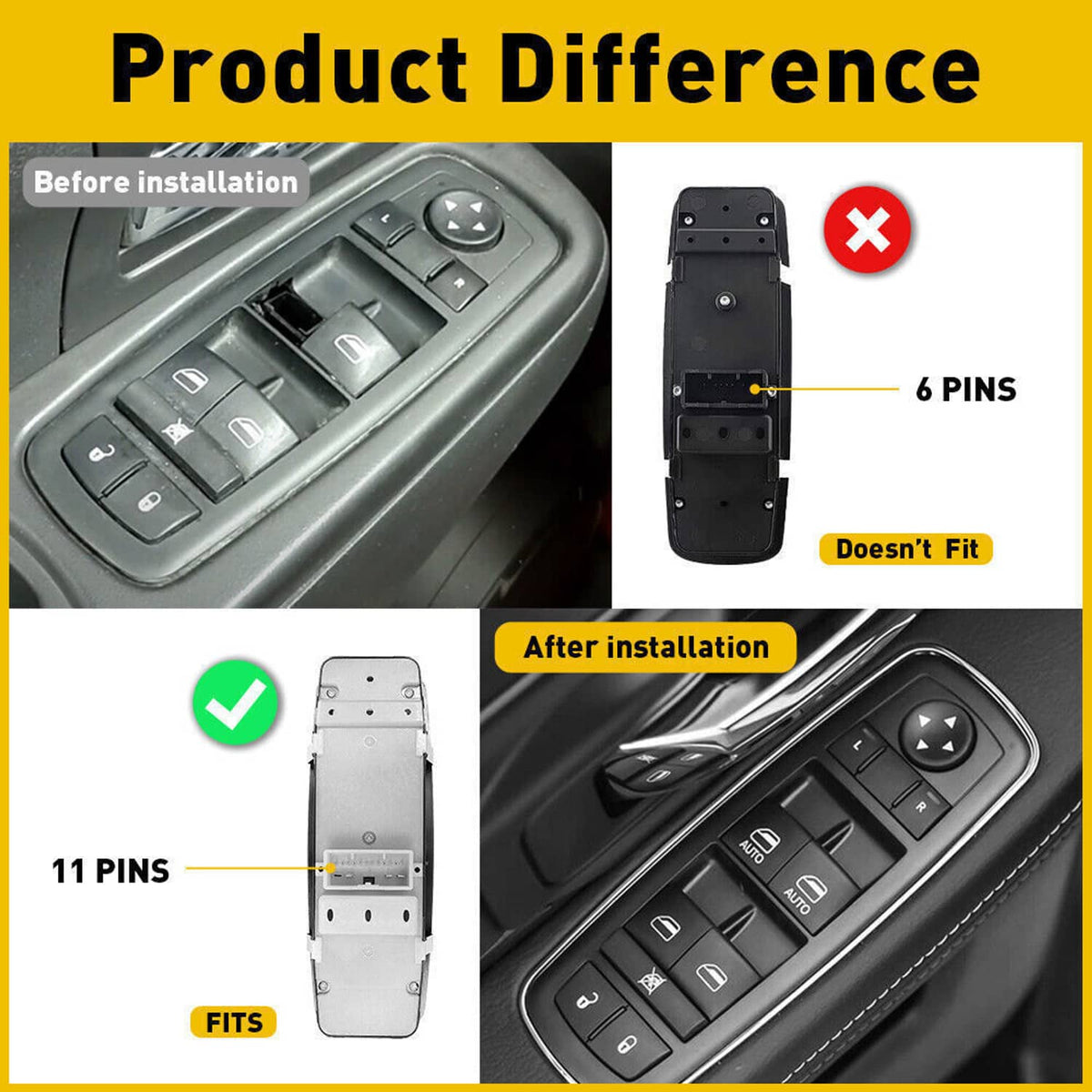 Bethesda Industrial 68086693AC For Jeep Grand Cherokee Dodge Car Power Window Master Control Switch