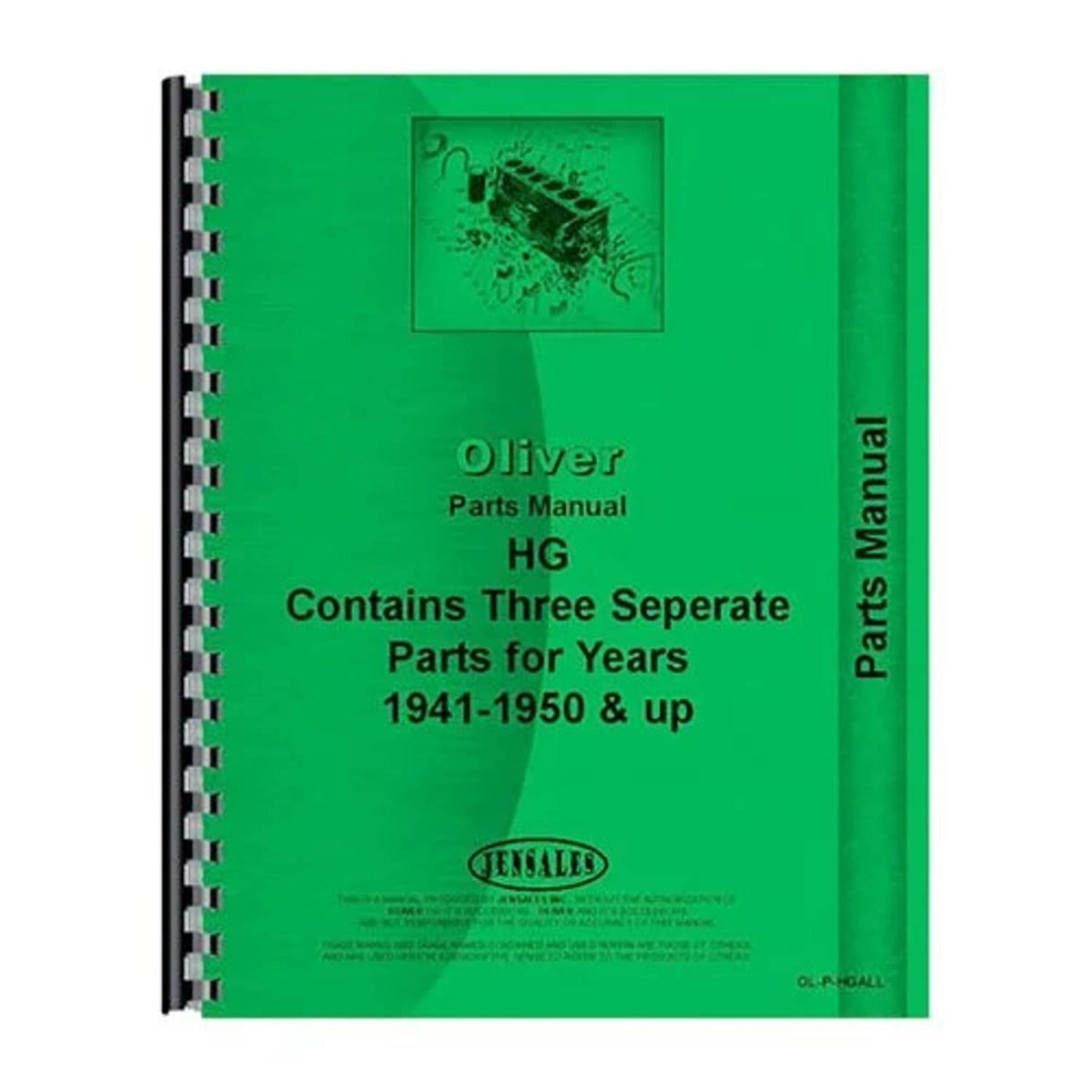 Bethesda Industrial Parts Manual fits Oliver HG HG