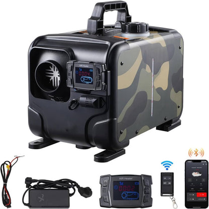 Bethesda Industrial 8KW Diesel Air Heater All in one 12V/24V 110V Bluetooth APP Remote Control Car