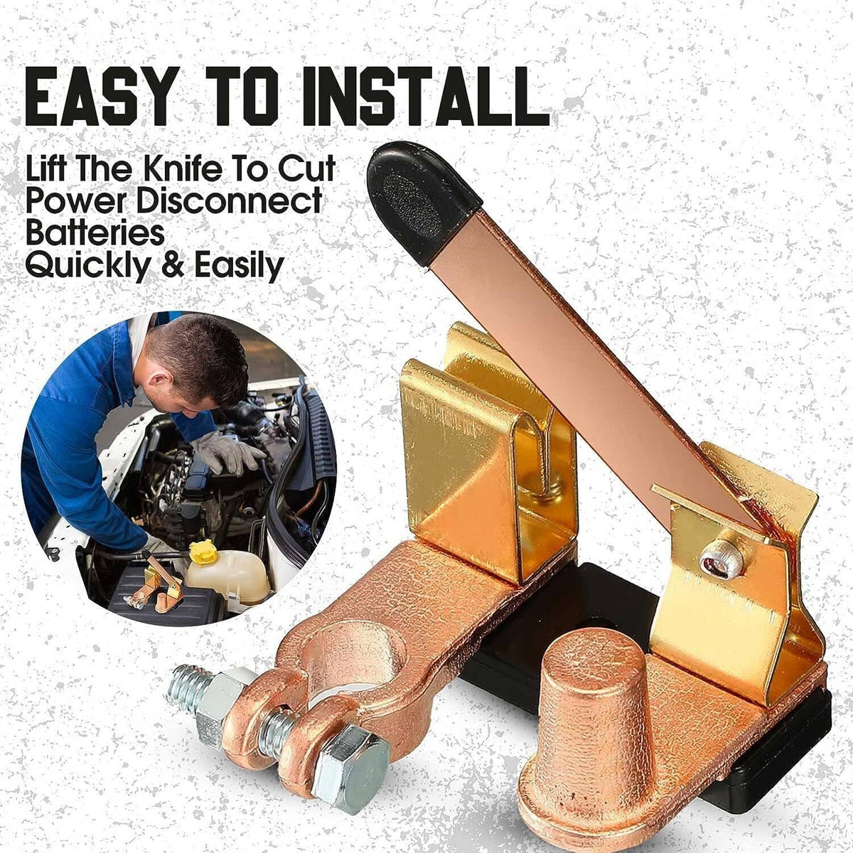 Bethesda Industrial Knife Blade Switch Battery Disconnect Top Post Heavy Duty Shut Off Car 12v/24v