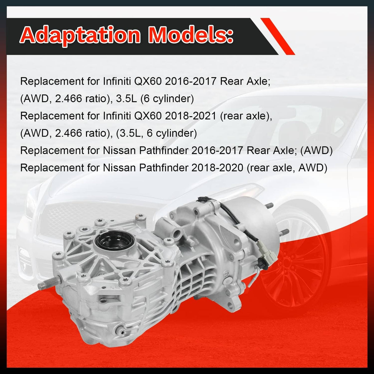 Bethesda Industrial 2.466 Ratio Rear Axle Differential Carrier For Infiniti QX60 Pathfinder Nissan