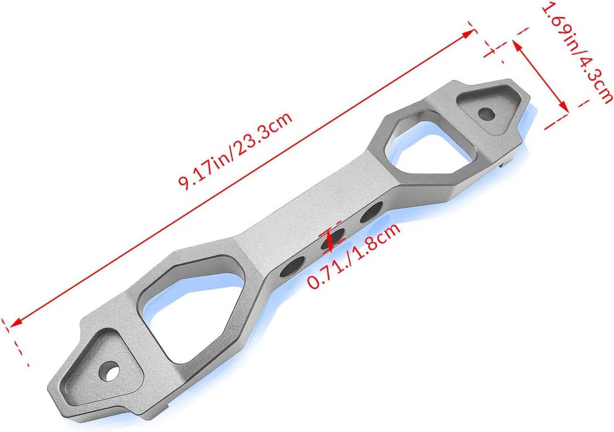 Bethesda Industrial Billet Aluminum Car Battery Tie Down Mount Bracket Brace Bar 220-190mm Silver
