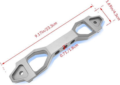 Bethesda Industrial Billet Aluminum Car Battery Tie Down Mount Bracket Brace Bar 220-190mm Silver