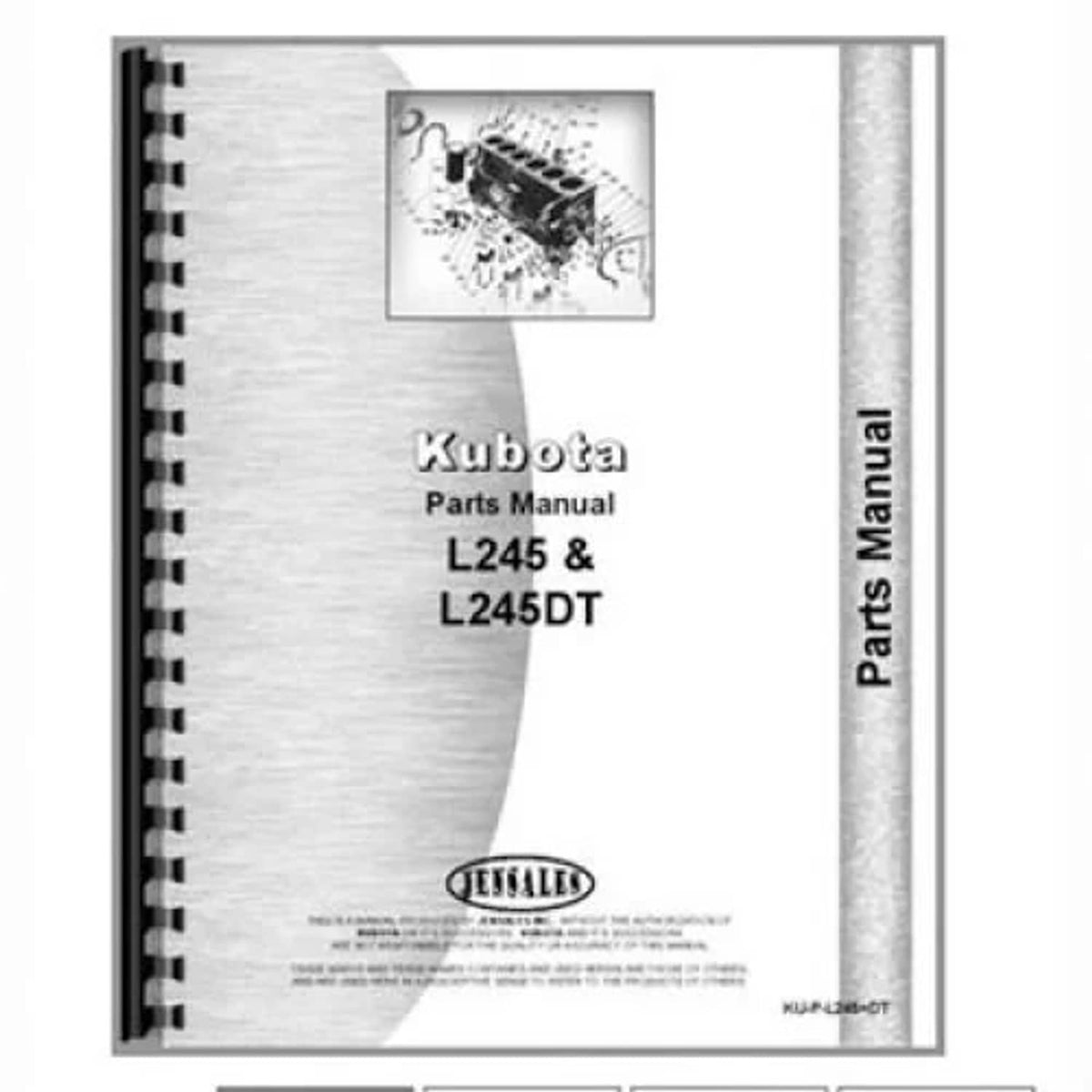 Bethesda Industrial Parts Manual fits Kubota L245 L245