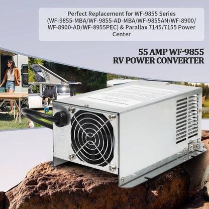 Bethesda Industrial WF-9855 RV Converter 55 Amp Deck Power Converter Charger RV Trailer Camper 12V