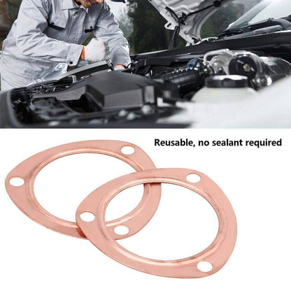 Bethesda Industrial New Set 3" Copper Header Exhaust Collector Gaskets Flanges 3 Bolt Universal