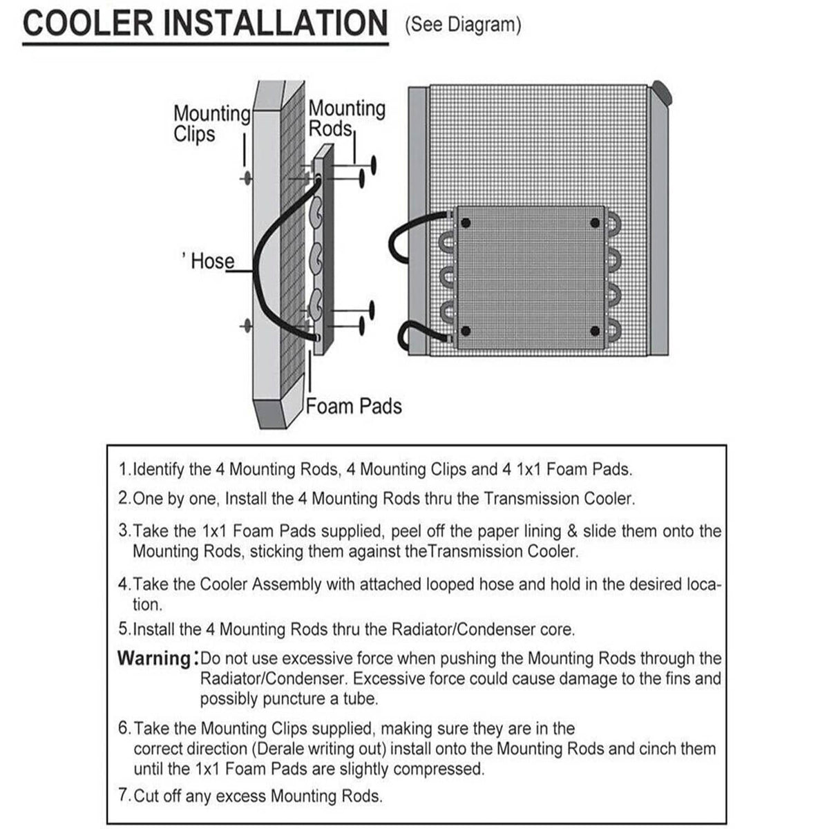 Bethesda Industrial 4 Row Remote Transmission Oil Cooler Auto-Manual Radiator Converter Universal
