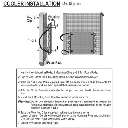 Bethesda Industrial 4 Row Remote Transmission Oil Cooler Auto-Manual Radiator Converter Universal
