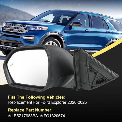 Bethesda Industrial New Left Power Mirror For 2020-2024 Ford Explorer w/ Power Heated Manual Folding