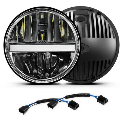 Bethesda Industrial Pair 7" inch Round Halo LED Headlights DRL Turn For Chevrolet Bel Air