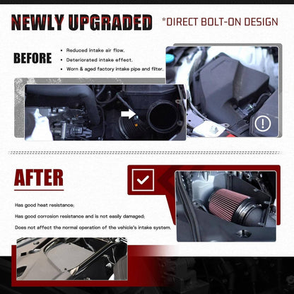 Bethesda Industrial 4" Cold Air Intake System Kit w/Red Filter For BMW 2019+ M340i G20 G21 B58 3.0L