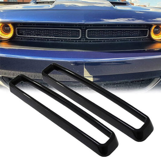 Bethesda Industrial Black Front Grill Mesh Grille Inserts Trim Cover for Dodge Challenger 2015-up