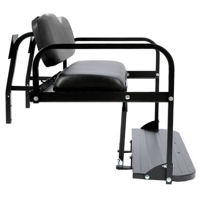 Bethesda Industrial Golf Cart Flip Folding Rear Back Seat Kit Black For EZGO Marathon Pre-1994