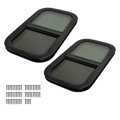 Bethesda Industrial 2 Pack 12"L x 22"W Wall Vertical Sliding RV Window Cargo Trailer W/Trim Kit