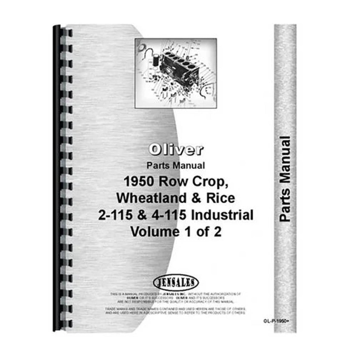 Bethesda Industrial Parts Manual fits White 2-115 4-115 fits Oliver 1950