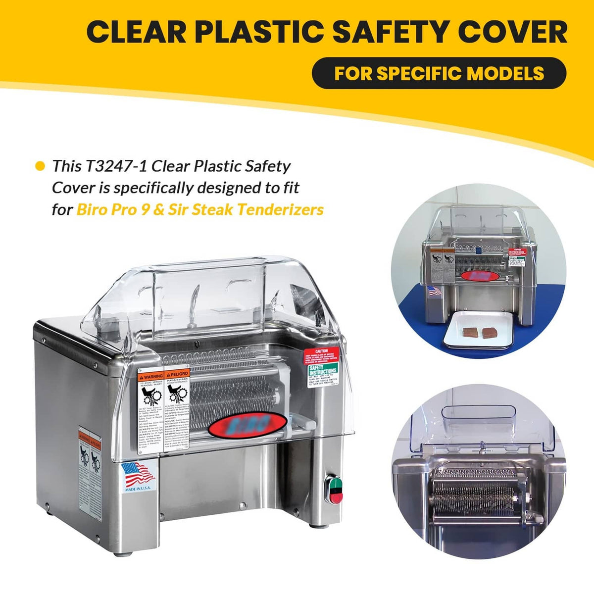 Bethesda Industrial Safety Cover for Biro Tenderizers Pro 9 & Sir Steak, replaces T3247-1, TA3096M-2