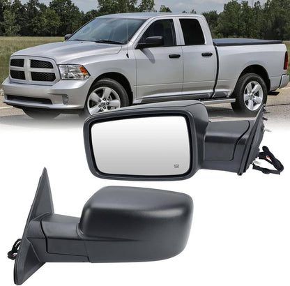 Bethesda Industrial Left / Driver Manual Fold+Heated+Temp Sensor Mirror For 2013-2019 Dodge Ram 1500