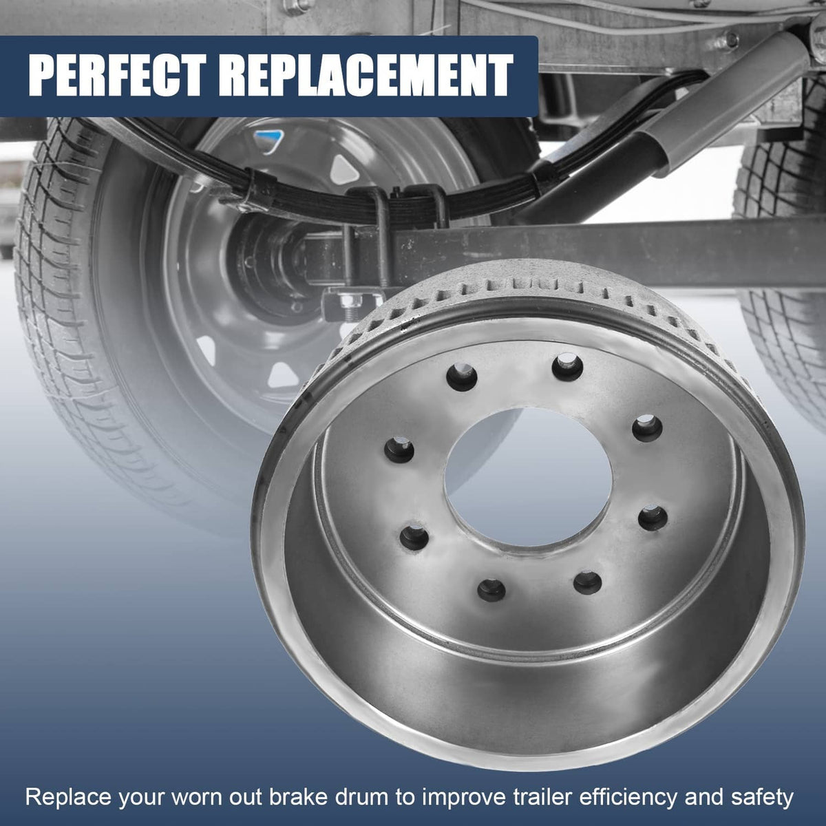 Bethesda Industrial Brake Drum 10,000 GD Trailer Axle 12-1/4 x 3-3/8" For Dexter 9-44 & LCI Lippert