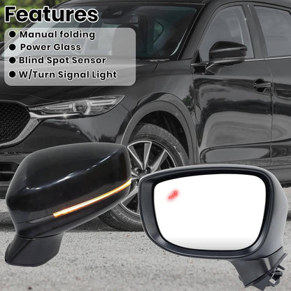Bethesda Industrial Left Driver Side Mirror for 2017-2024 Mazda CX-5 w/BSM Power Turn Signal Light
