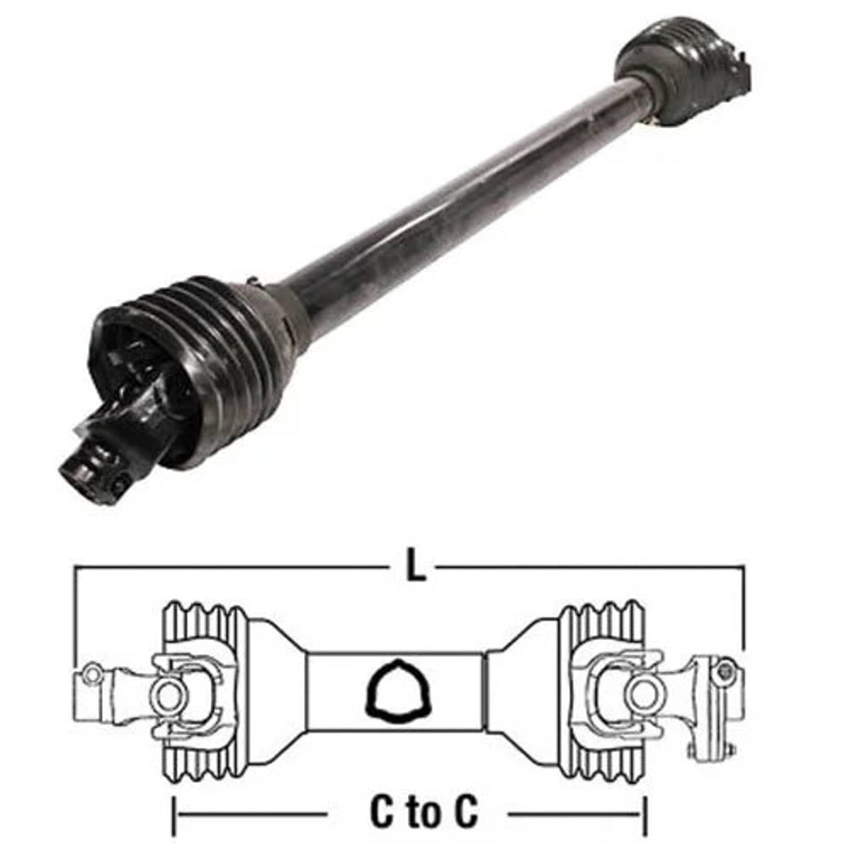 Bethesda Industrial Universal PTO Driveline 1-3/8" 6 Spline QD Category 6