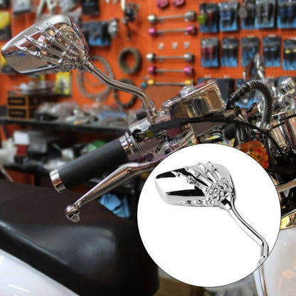 Bethesda Industrial Universal Bicycle Mirror Bike Rear View Side Mirrors 8mm 10mm Skull Hand Style