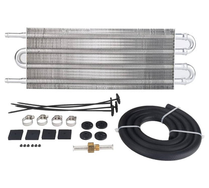 Bethesda Industrial Aluminum Transmission Oil Cooler + Hose /Mounting Kit 4 Row Radiator Auto-Manual