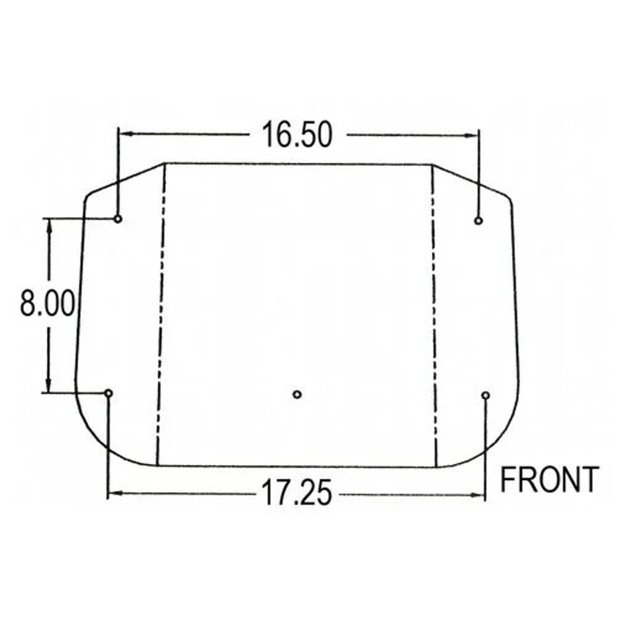 Bethesda Industrial Seat Cushion - Bottom Vinyl Black fits Allis Chalmers 175 170 180 190 70256350