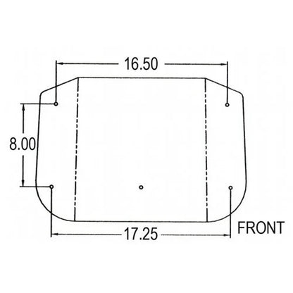 Bethesda Industrial Seat Cushion - Bottom Vinyl Black fits Allis Chalmers 175 170 180 190 70256350