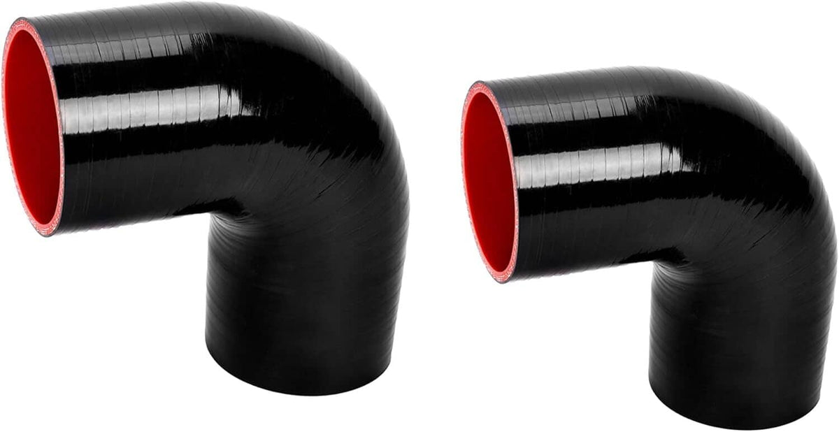 Bethesda Industrial 3" Polished Intercooler Piping w/ U Pipe Black Silicone Coupler + Clamp Kit DIY