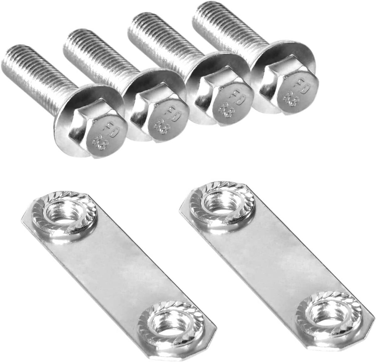 Bethesda Industrial Red 2 Pcs Towing Hooks FL3Z17N808A w/ Hardware Front For 2009-2019 Ford F150