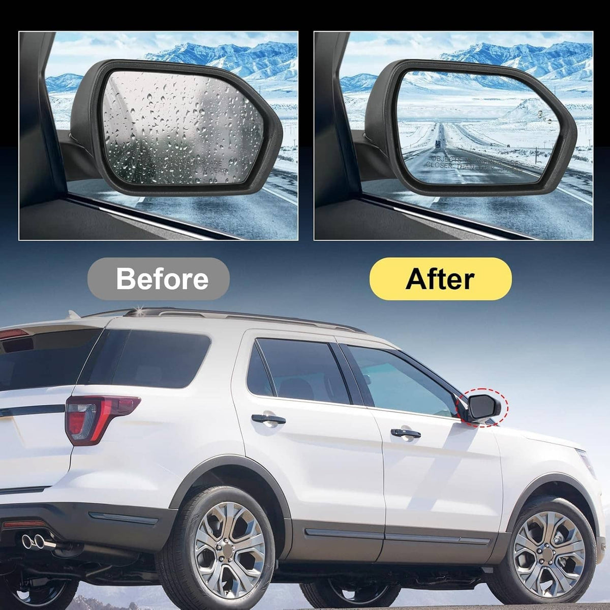 Bethesda Industrial New Right Side Mirror w/Manual Folding Power Heated For 2020-2023 Ford Explorer