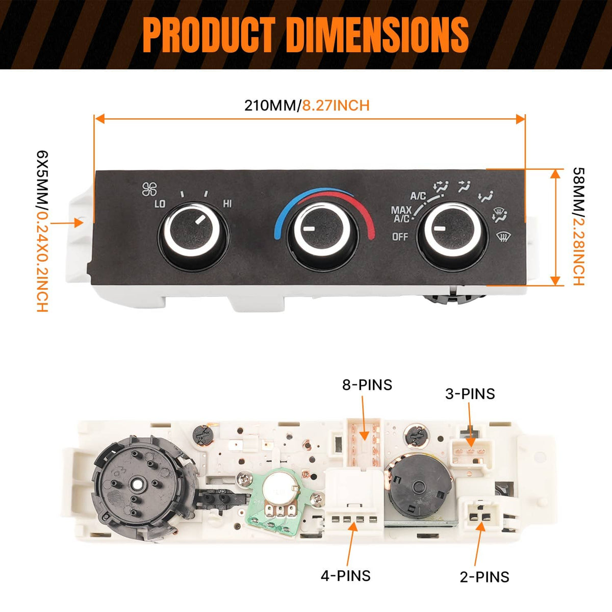Bethesda Industrial 599-217 HVAC Climate Control Switch Unit For Chevrolet Express 1500 2500 3500