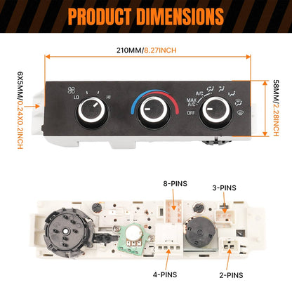 Bethesda Industrial 599-217 HVAC Climate Control Switch Unit For Chevrolet Express 1500 2500 3500