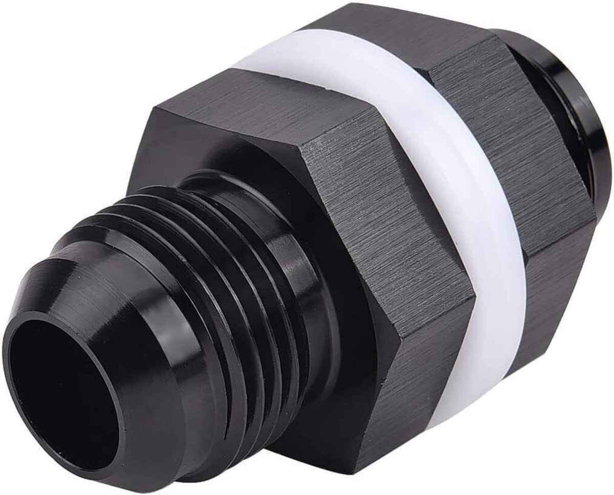 Bethesda Industrial New 2Pcs 10AN AN10 Flare Fuel Cell Bulkhead Fitting With Teflon Washer Aluminum