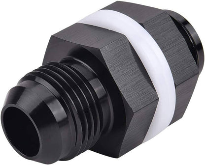 Bethesda Industrial New 2Pcs 10AN AN10 Flare Fuel Cell Bulkhead Fitting With Teflon Washer Aluminum