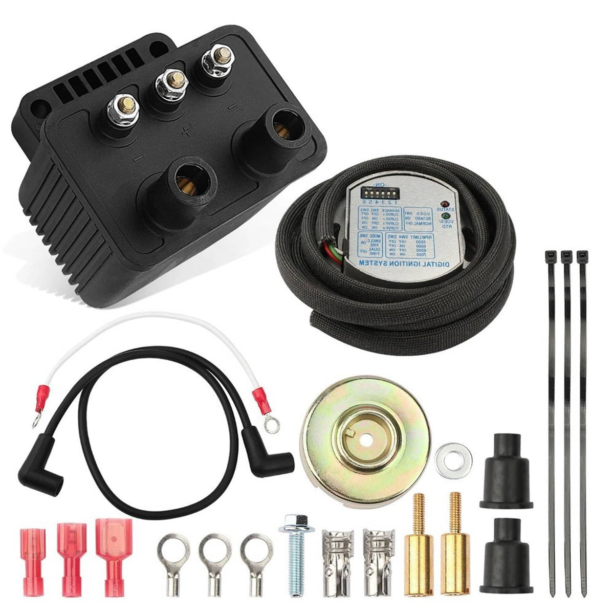 Bethesda Industrial Single Fire Programmable Ignition Kit For 1970-03 Harley-Davidson Big Twin Evo