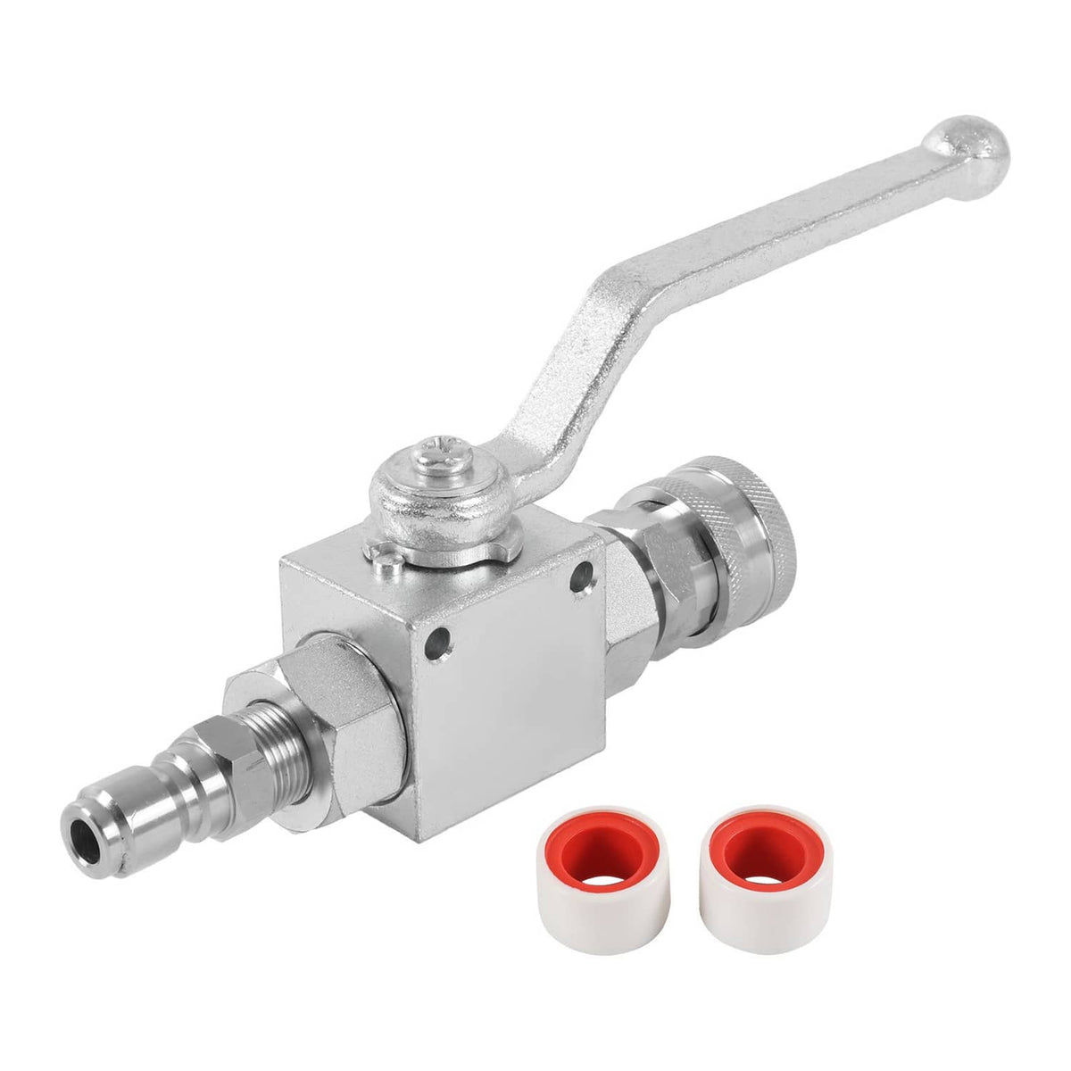 Bethesda Industrial Steel High Pressure Washer Ball Valve Kit, 3/8 Inch Quick Connect 4500 PSI