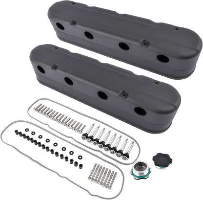 Bethesda Industrial Aluminum Valve Covers with Coil Mounts w/Covers for Chevy LS LS1 LS2 LS3 LS6 LS7
