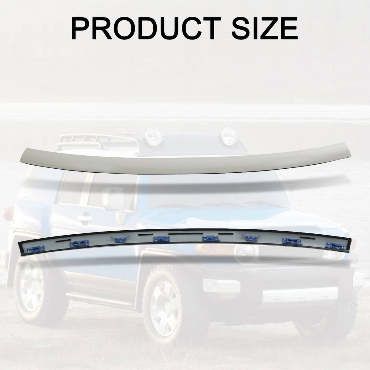 Bethesda Industrial Front Windshield Upper Reveal Molding for 07-14 Toyota FJ Cruiser 75503-35061-A0