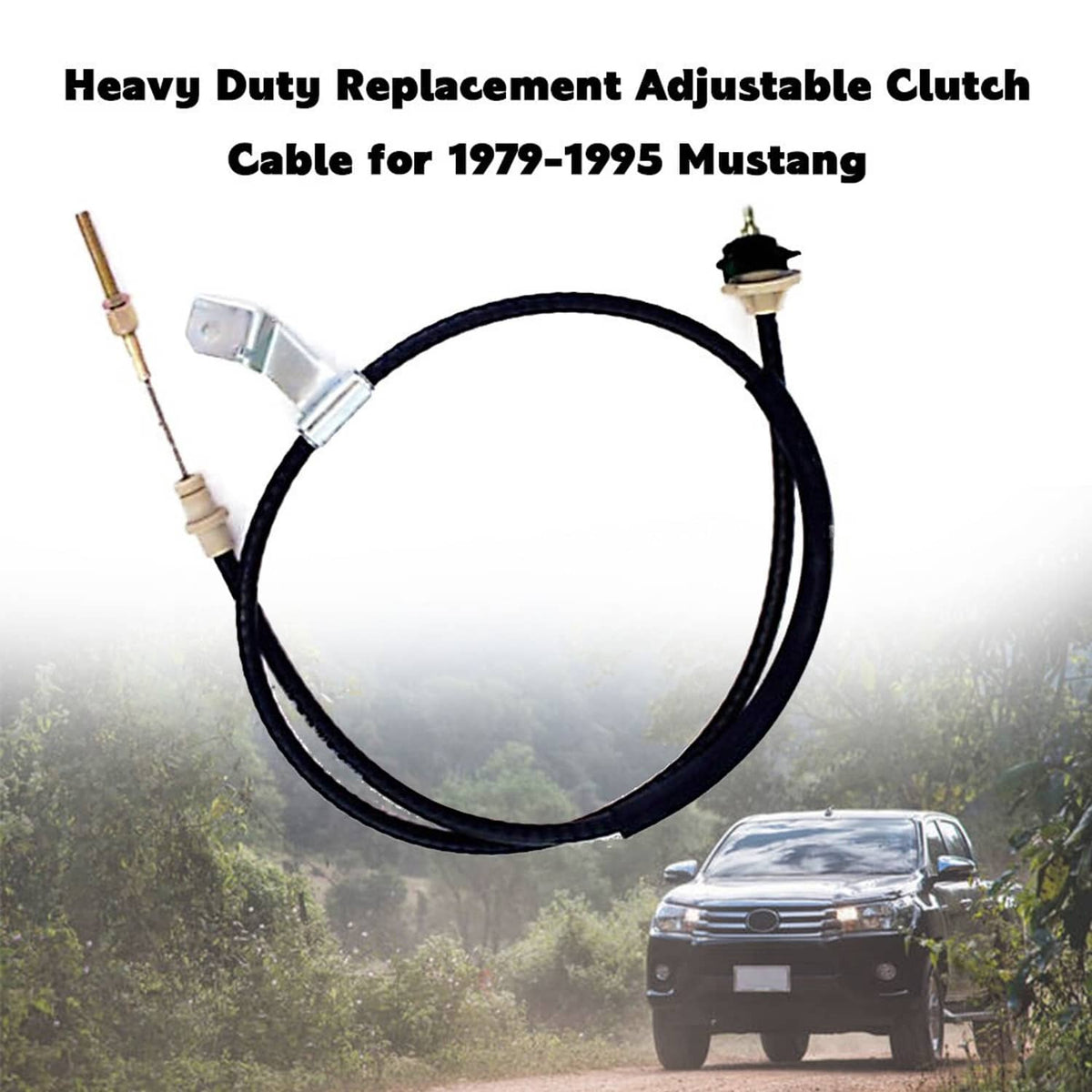 Bethesda Industrial New Replacement Adjustable Clutch Cable for 1979-1995 Mustang 5.0 LX GT New