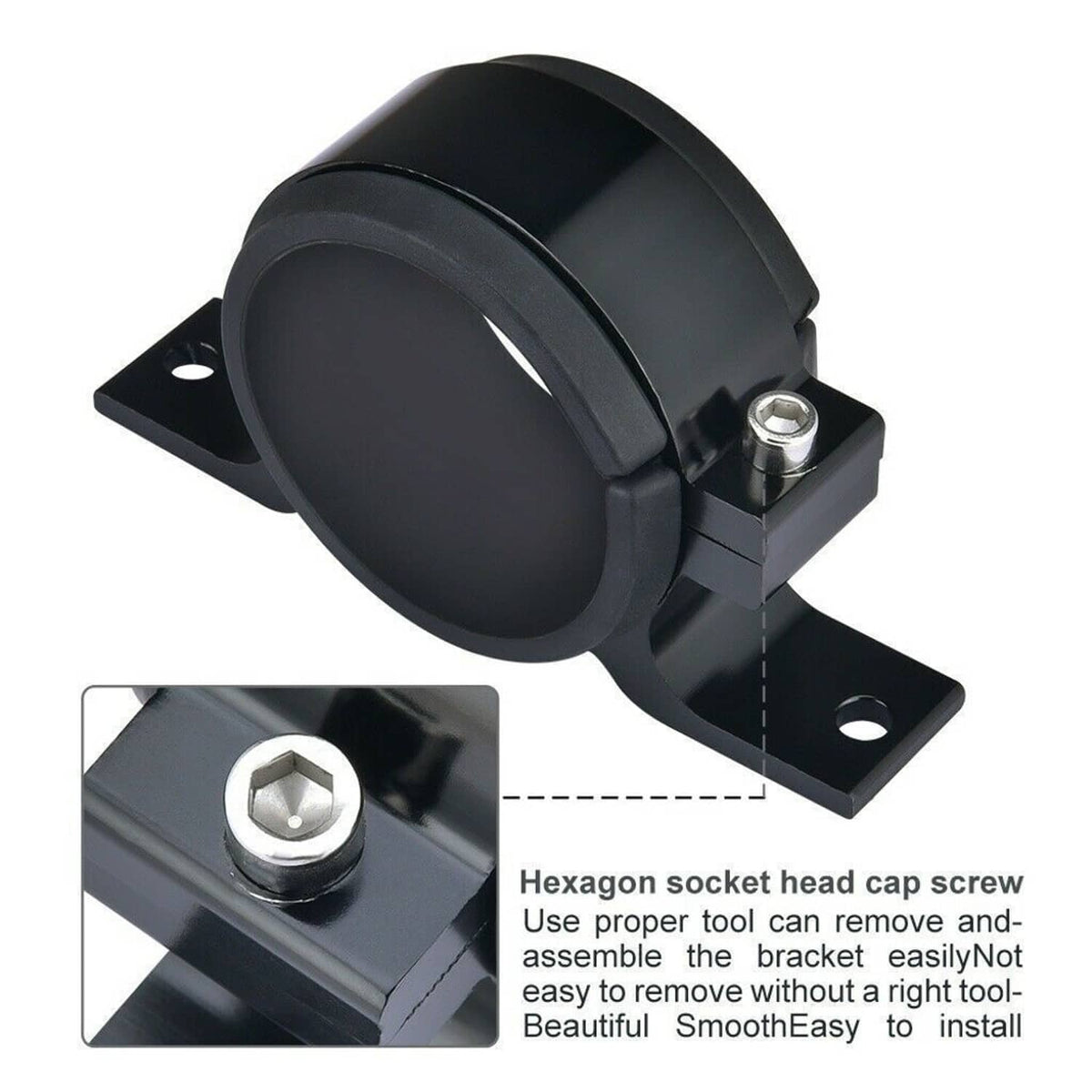 Bethesda Industrial 58MM  Fuel Pump Single Mount Bracket Fuel Filter External Bracket Clamp Cradle